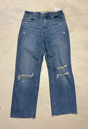 Abercrombie & fitch the ankle straight ultra high rise Jeans 28/6R thumbnail 1