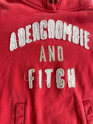 Vintage 90s Abercrombie & Fitch Red Hoodie, Size L thumbnail 2