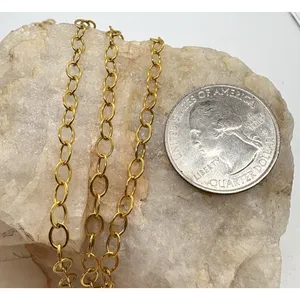111" Gold-Filled Flat Oval Cable Chain 4.7 x 3.6mm Jewelry‎ Making Supply 11057F thumbnail 4