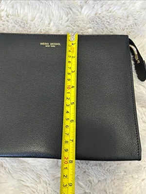 Henri Bendel Black Saffiano Leather Clutch thumbnail 10