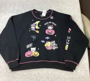 Sanrio Hello Kitty and Friends‎ Halloween Glow in the Dark Sweatshirt XL Black thumbnail 1
