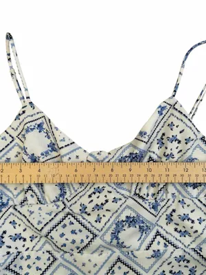 Altar’d State Blue & White Tile Print Dress thumbnail 9