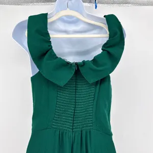 Reformation Emerald Green Reford Off The Shoulder Slit Maxi Dress Size 10 thumbnail 5