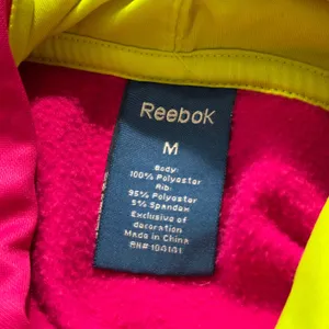 Reebok Women's Pink Neon Trim Hoodie Athletic Sweatshirt Size M‎ thumbnail 2