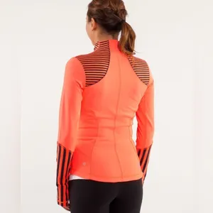Lululemon Forme Jacket Light Flare‎ Classic Stripe Light Flare Inkwell Size 4 thumbnail 2