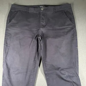 AERO Skinny Ankle Pants Womens 16 Long Navy Casual Chino‎ Stretch Flat Front thumbnail 2