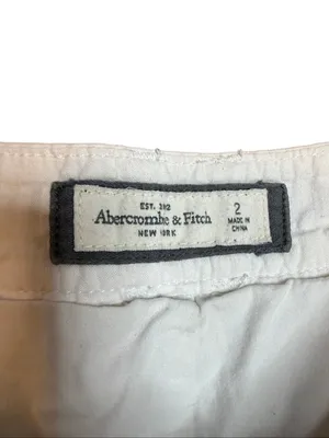 Y2K Vintage Abercrombie & Fitch White Striped Low rise micro shorts size 2 thumbnail 3