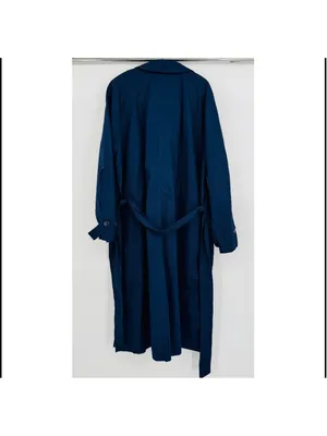 Gap Oversized Mac Trench Coat Navy Blue Size XL thumbnail 3