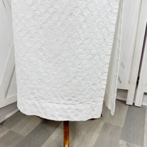 Free People Textured Cotton Side Slit Maxi Skirt White Large Pockets Drawstring‎ thumbnail 6