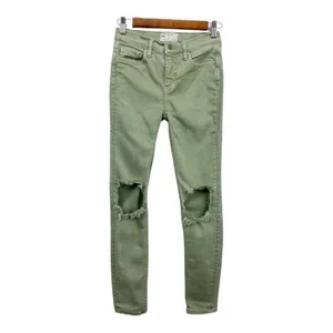 Free People Womens Skinny Jeans W26 Grunge Indie Festival Distressed‎ Sage Edgy thumbnail 2