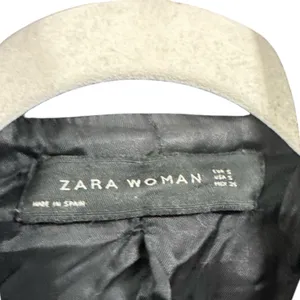 Zara Women's Sz S Black Long Sleeve Jacket Coat D Link Lined Heavy Winter thumbnail 5