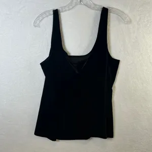 Alex Evenings XL Black Velvet 2 Piece Set Blazer and‎ Tank Top New NWT thumbnail 4