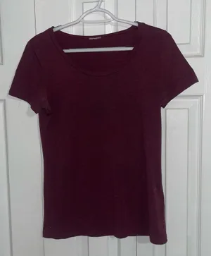 H&M Burgundy Short Sleeve thumbnail 1