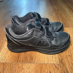 New Balance 577 Womens Size 8 2A Walking Shoes Black Leather Hook Loop WW577VK thumbnail 6