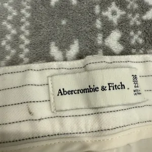 NWT Abercrombie & Fitch Ultra High Rise Wide Leg Pinstripe Pants White 22‎ Short thumbnail 6