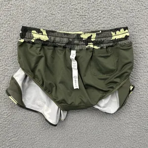 Lululemon Hotty Hot Low Rise Shorts 4" Heritage 365 Camo Green Athletic Women 6 thumbnail 4