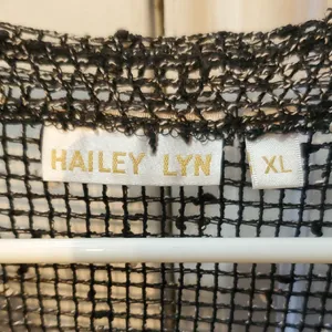 Chic Black Mesh Women's Cardigan with Button Accents thumbnail 2