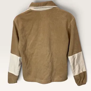 Columbia Womens Tan Cream Snap Fleece Pullover Sweater AL9102 Small thumbnail 3