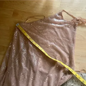 ZARA NWOT Sequin Long Open Back‎ Halter Dress Size Medium thumbnail 10