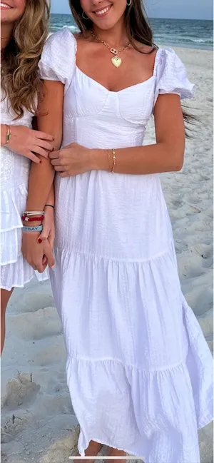 White Maxi Jessica Simpson Dress thumbnail 1