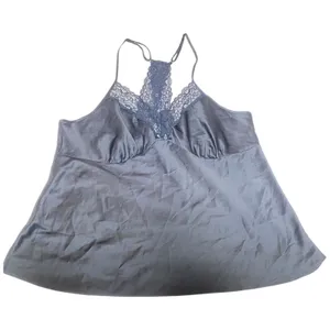 Black Satin Lace Camisole Top Size XL Babydoll Emo Fairygrunge Whimsigoth thumbnail 8