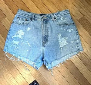 Gap Vintage Classic Fit Cutoff Distressed Denim Shorts Womens 14 thumbnail 1
