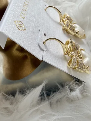Kendra Scott Haisley Heart Drop Earrings Gold And Ivory Mother Of Pearl thumbnail 4