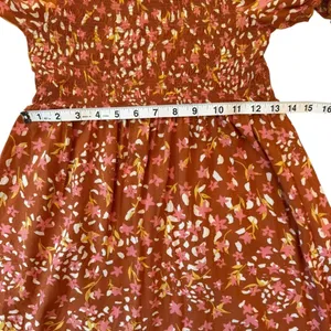 Roxy Hello Petal Woven Mini Dress On or Off Shoulder Fall Smocked Size Small thumbnail 13
