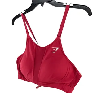 Gymshark Mesh Neckline Sports Bra‎ S Red Racerback High Impact Support Fitness thumbnail 3