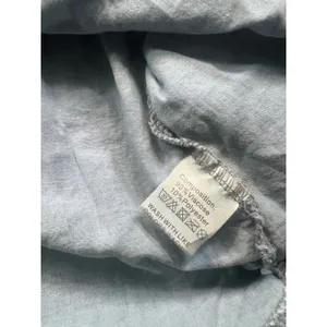 Sleeveless Light Wash Chambray‎ Denim Shirt Dress Snap Front Collared Blue Large thumbnail 7
