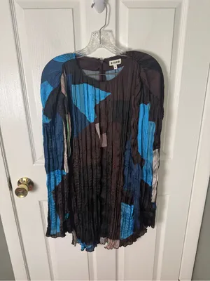 Staud Kona Dress in Blue Prism M thumbnail 2