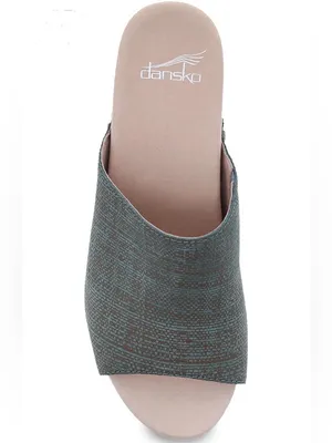 Dansko Maci slide sandal clog textured green suede nubuck fall transition 41 9.5 thumbnail 4