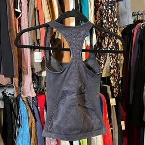 NWOT free people movement good karma long tank washed black thumbnail 5