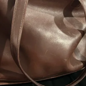 Coach Vintage Bleeker Brown Leather Tote Bag Zip closure thumbnail 10