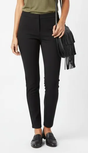 Juicy Couture Black Straight Leg Ankle Length Trouser Pants 4 thumbnail 1