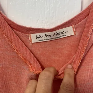 Free People We the Free All Mine orange lightweight short sleeve top size small thumbnail 7