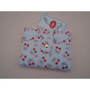 Blush‎ Crush Cherry Bow Print Bifold Wallet Vegan Leather Coquette New 10-10324 thumbnail 2