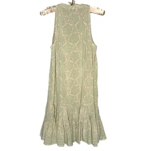 JOIE 100% Silk M Ruffle-Hem Shift Dress Paisley Button Front High Neck Sundress thumbnail 10