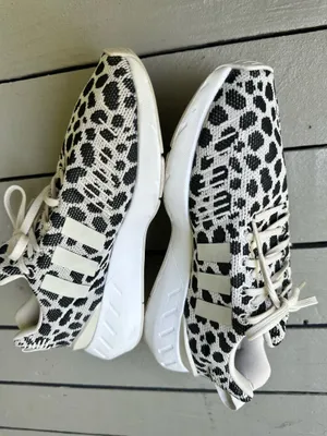 Adidas Women's Swift Run 22 "Dalmatian / Leopard" Running Shoes|Black white~7.5 thumbnail 4
