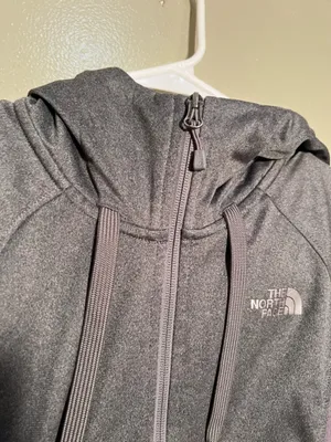 The North Face Women's Size Medium Full Zip Jacket Hoodie Dark Gray Funnel Neck thumbnail 6