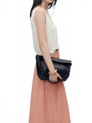 Mango Gathered Midi-Skirt with Panels NWT Pastel Pink Large thumbnail 6