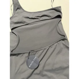 White Fox Midnight Dancing One Shoulder Charcoal Maxi Bodycon Dress Size L NWT thumbnail 6