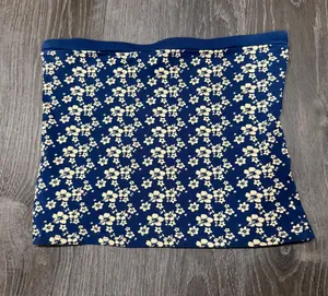 edikted Blue and Yellow Floral Tube Top thumbnail 1