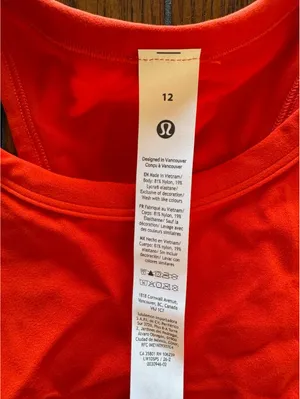Lululemon Align Waist-Length Racerback Tank Cherry Ember Size 12 NWT thumbnail 3