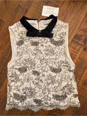 ALICE‎ + OLIVIA Maine Beaded Sleeveless Top thumbnail 3