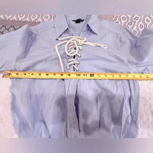Victoria's Secret Light Blue Shirt Dress Romper, size 10 NWOT! thumbnail 9