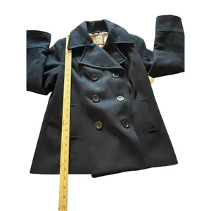 NWT Old Navy Wool Blend Double Breasted Button Down Peacoat Navy Blue M thumbnail 3