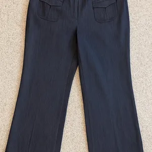 Harvé Benard Baggy Wide-Leg Trousers | Size 12 | Classic Workwear Quiet Luxury thumbnail 2