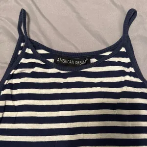 American Dream Striped Navy & White Tank Top (M) thumbnail 3