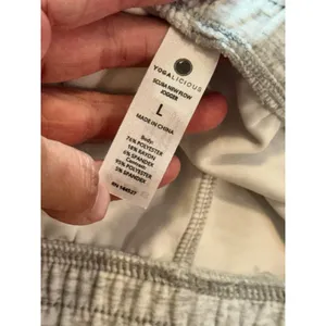 Yogalicious Scuba New Flow Jogger Heather Gray High‎ Rise Sweatpants Womens L thumbnail 5